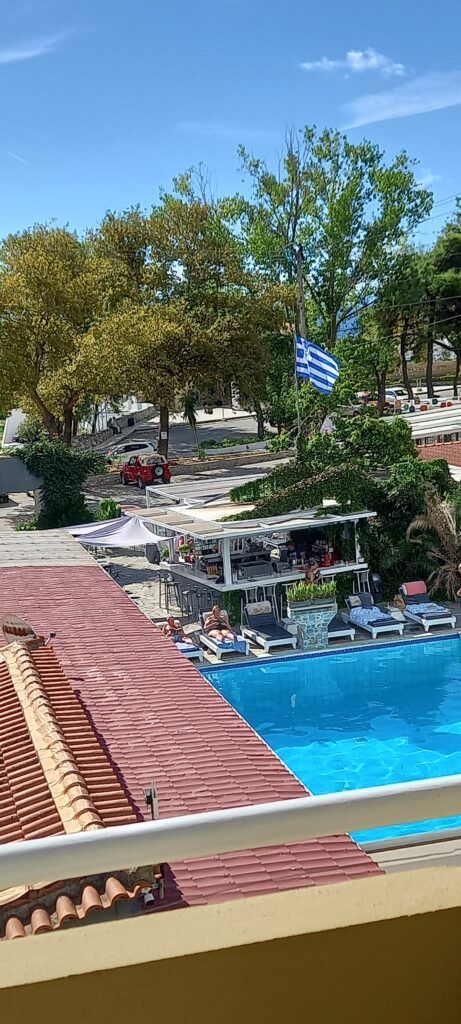 View from my Hotel in Skiathos Island Greece