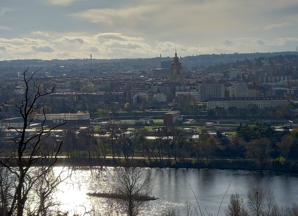 view from Prague zoo overlooking the city