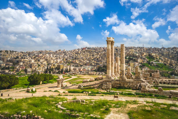 Stock photo hercules temple citadel hill amman Jordan