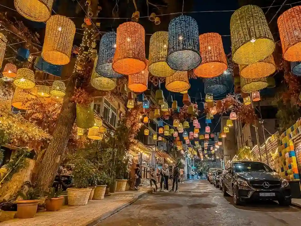 Things to do in Rainbow street Amman stock image