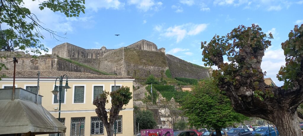 View of monastery from Corfu Old Town