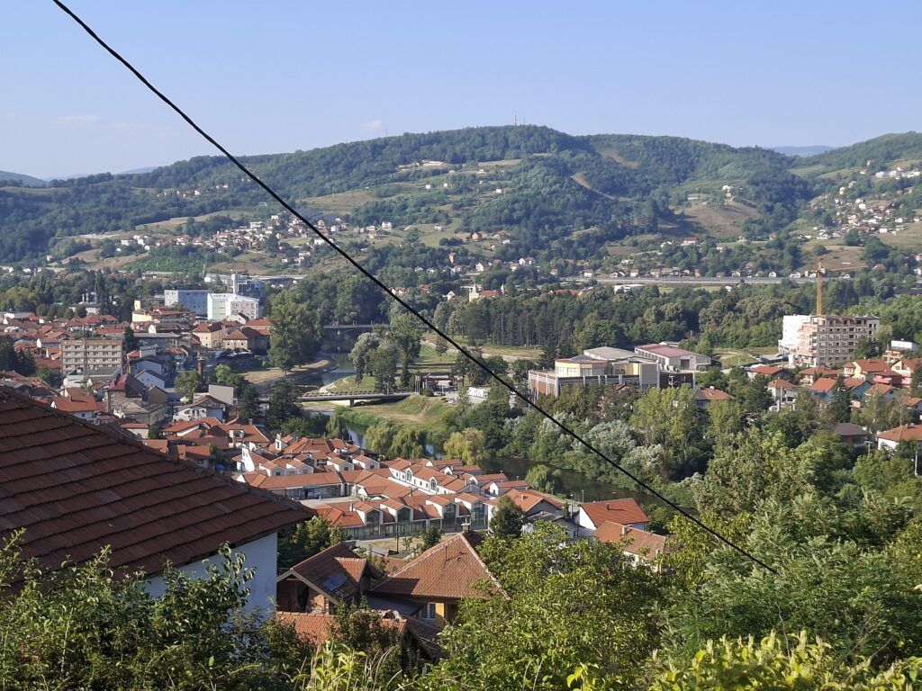 View of Visoko from up the Sun Pyramid August 2026
